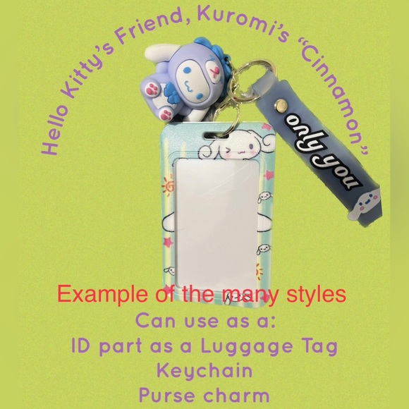 Hello Kitty #8 ⭐️ Use as Luggage Tag Key Chain &/or Bag Charm New - Picture 3 of 5